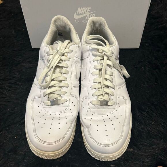 NIKE af1 Air Force one white lace up shoes sneakers men’s 13 Preowned
